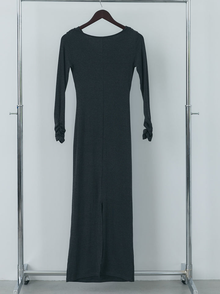 【Essential】Drape soft touch fit one piece