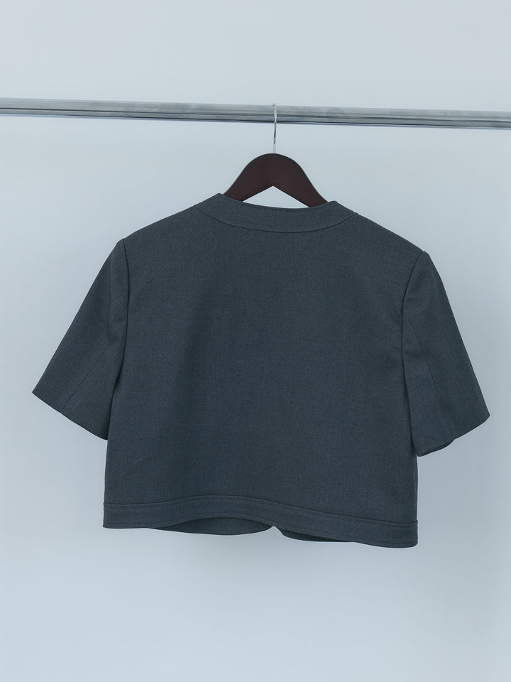 【Essential】ウールタッチダブルポケットショートジャケット & ウールタッチタックストレートパンツ SET UP