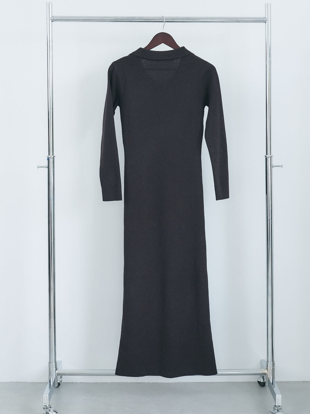【Essential】Rib knit pocket design one piece