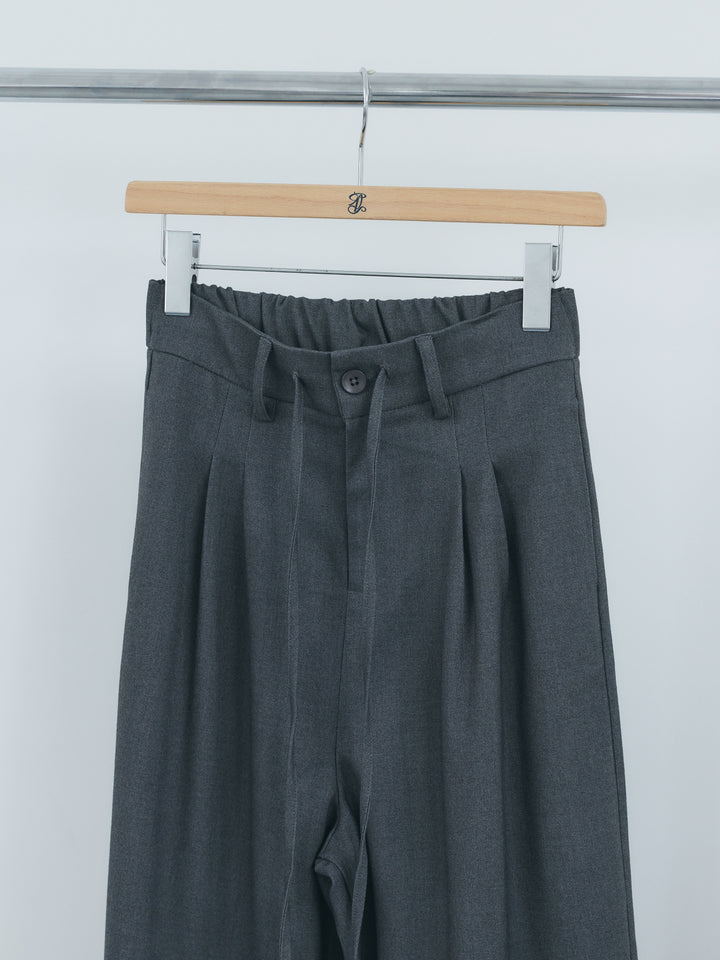 【Essential】ウールタッチダブルポケットショートジャケット & ウールタッチタックストレートパンツ SET UP