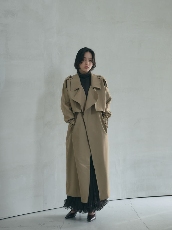 ビスコーステーラリングロングトレンチコート
