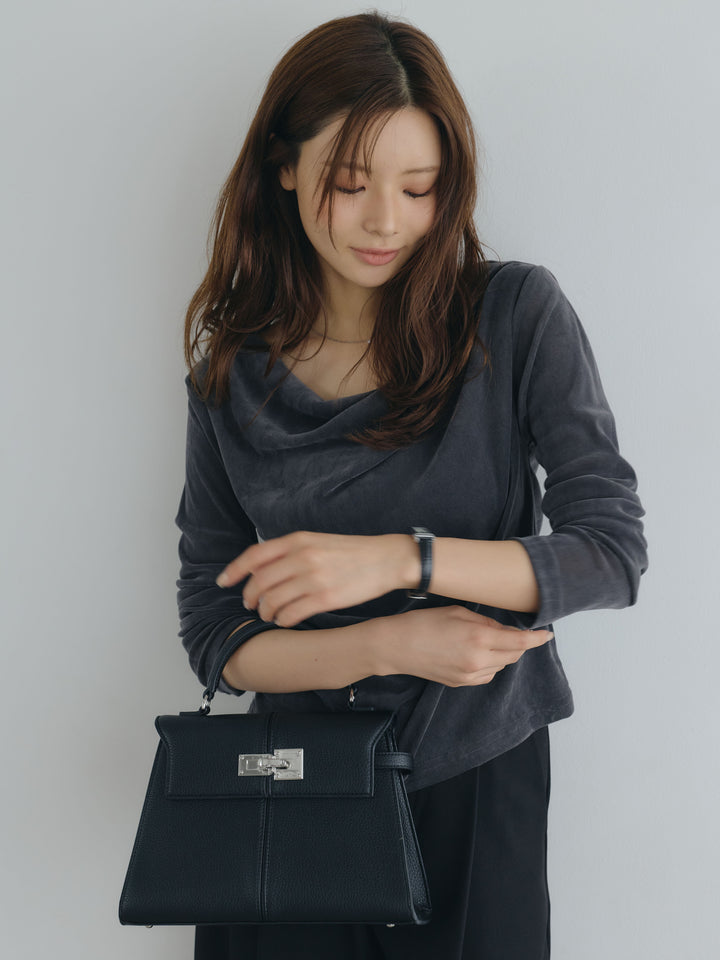 【SET】ベロアドレープトップス+センタープレスベーシックストレートパンツ(2set)