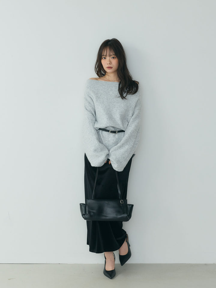ベロアIラインスカート