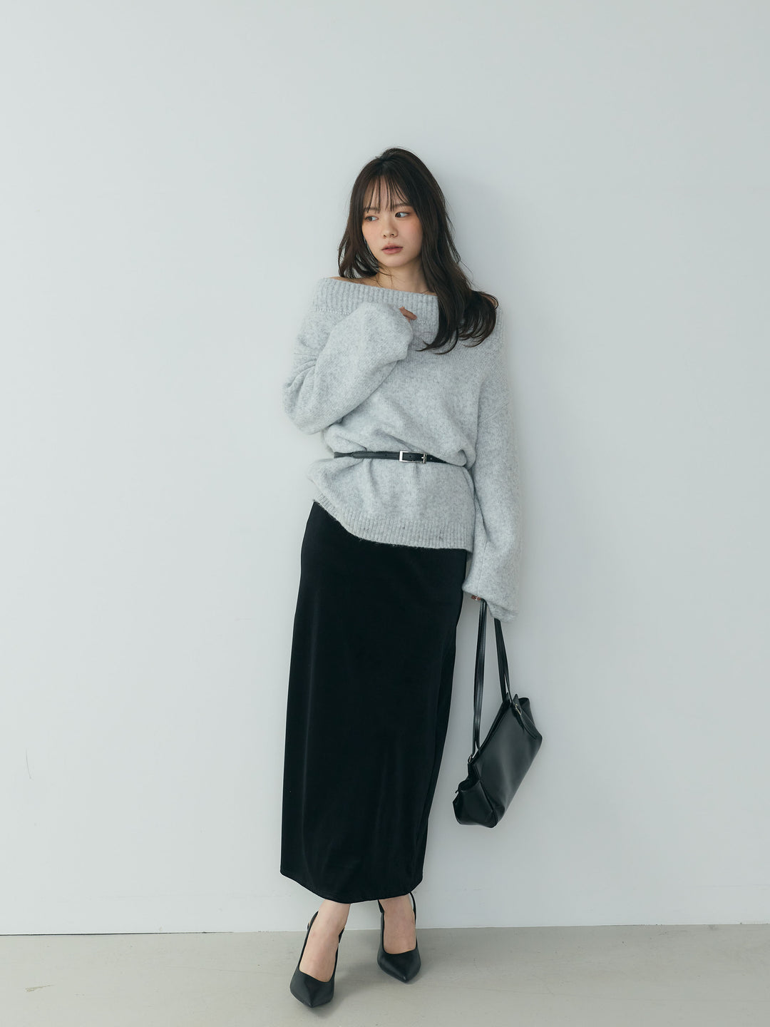 ベロアIラインスカート