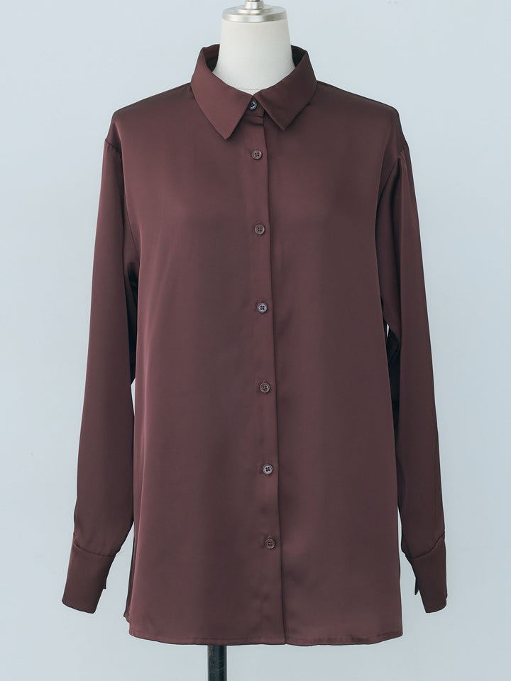【Essential】Authentic satin shirts
