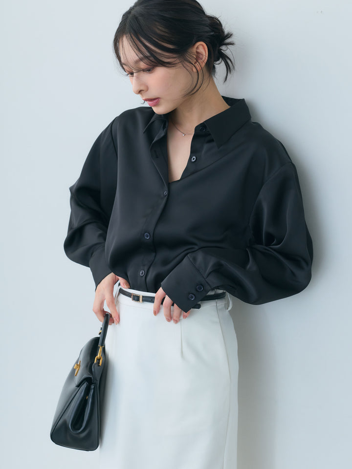 【Essential】Authentic satin shirts
