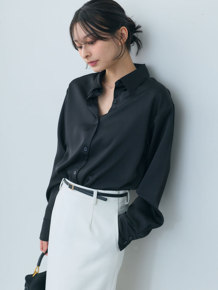 【Essential】Authentic satin shirts