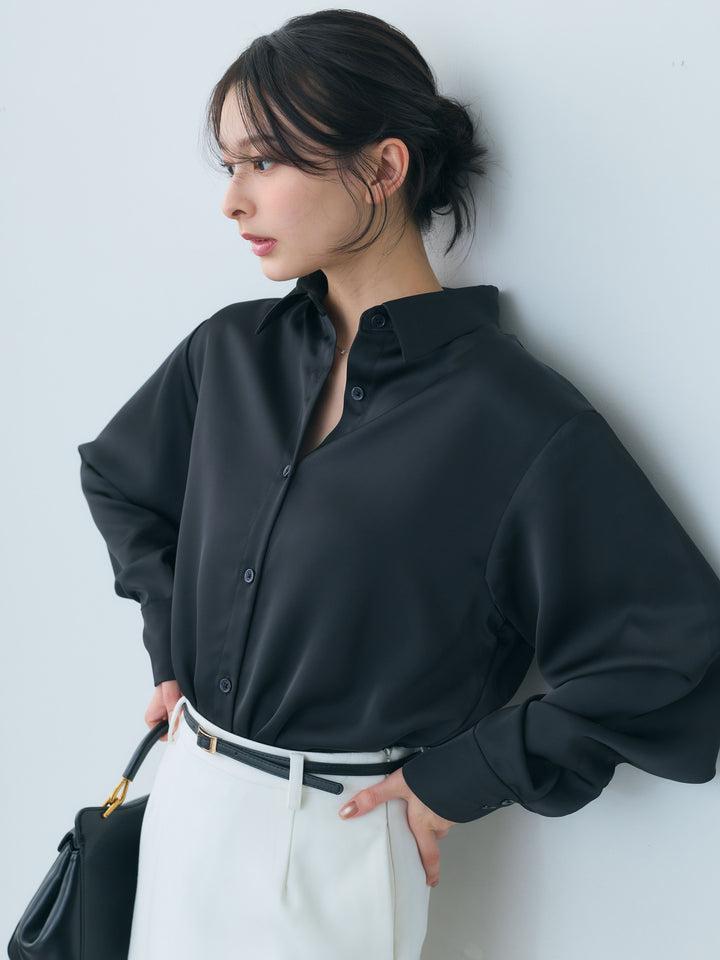【Essential】Authentic satin shirts