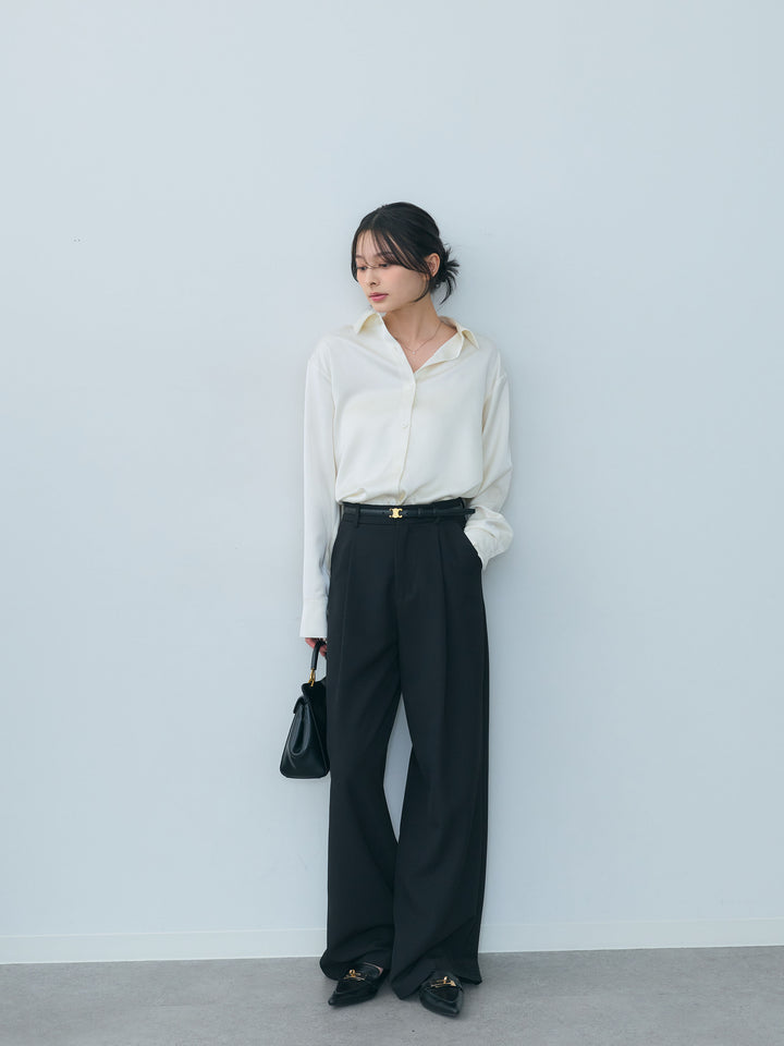 【Essential】Authentic satin shirts