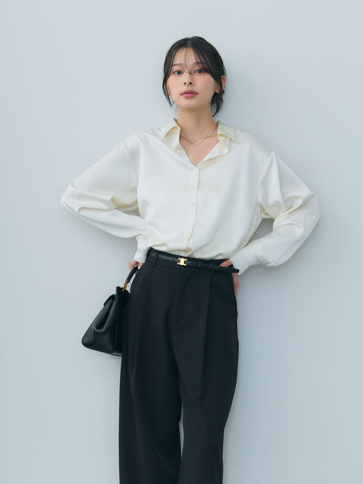 【Essential】Authentic satin shirts