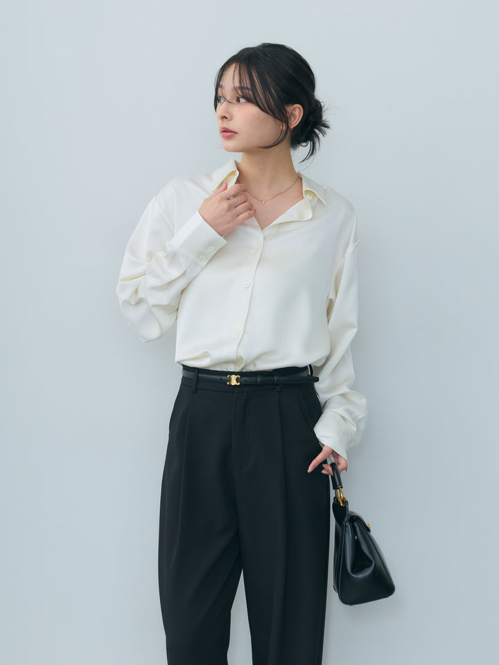 【Essential】Authentic satin shirts