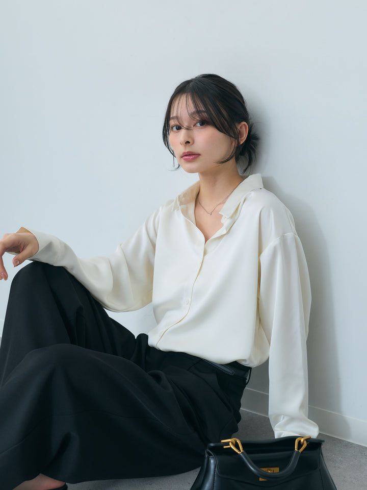 【Essential】Authentic satin shirts