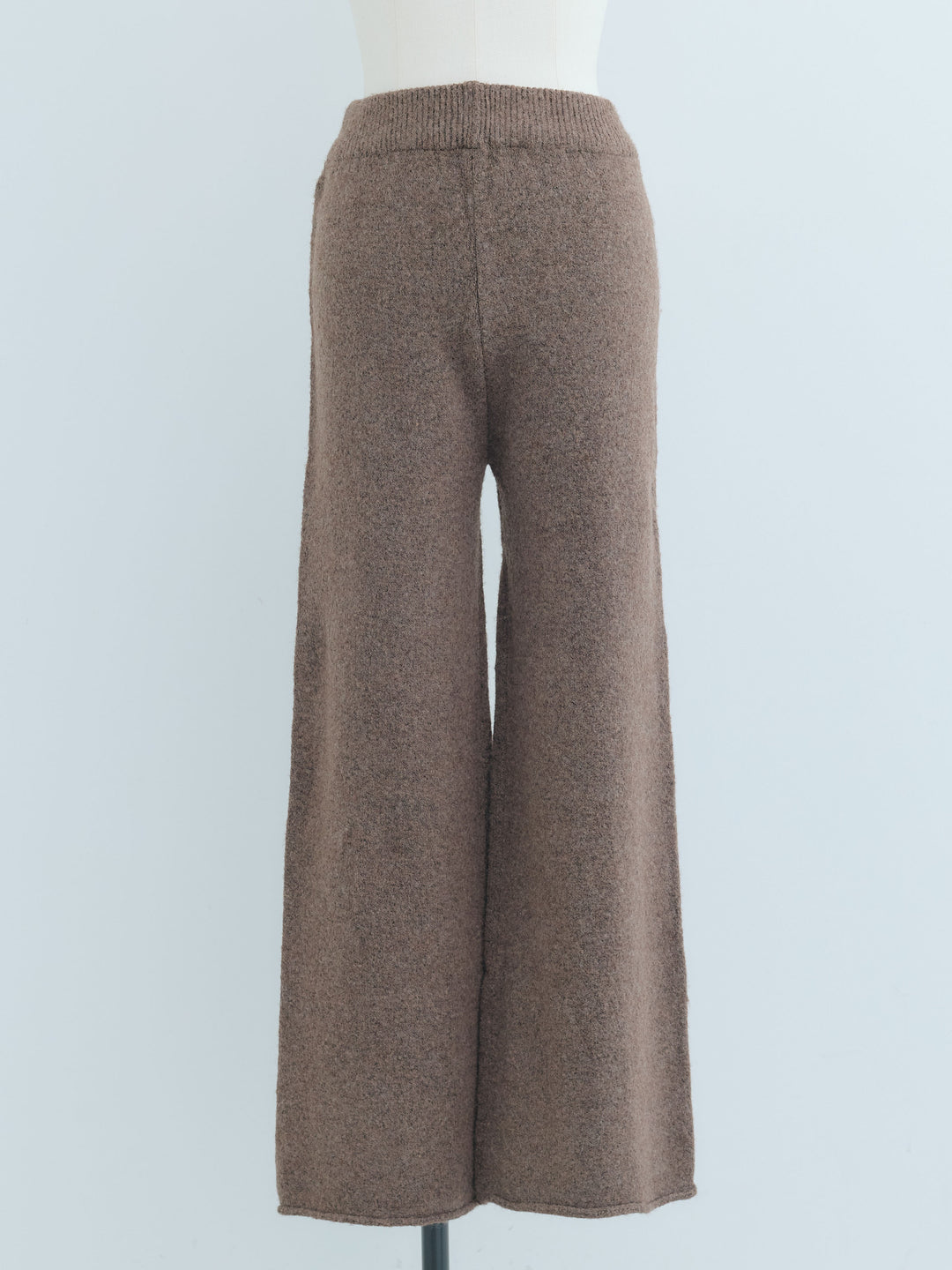 ウール混ソフトブークレフーディーカーディガン&ソフトブークレストレートパンツSET UP