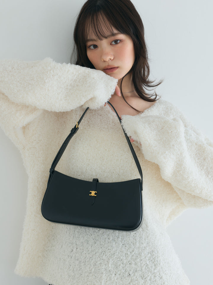 【SET】プードルフェザーVネックプルオーバー+【Essential】Soft sheen tiered flare skirt(2set)