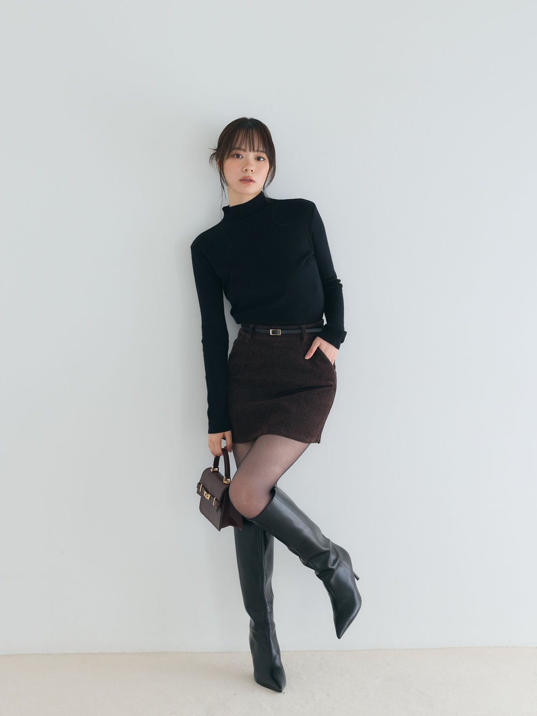 ベロアミニスカート
