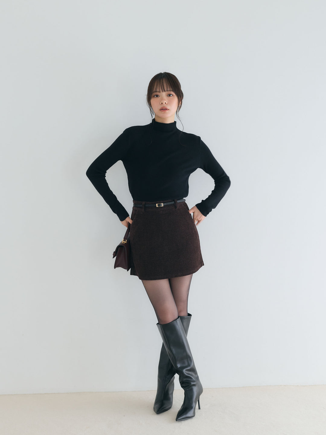 【SET】モックネックニットトップス+モックネックニットトップス(2set)