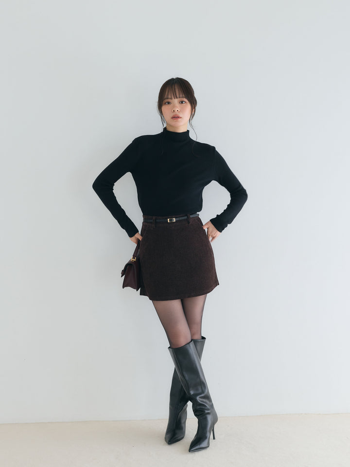 【SET】モックネックニットトップス+モックネックニットトップス(2set)