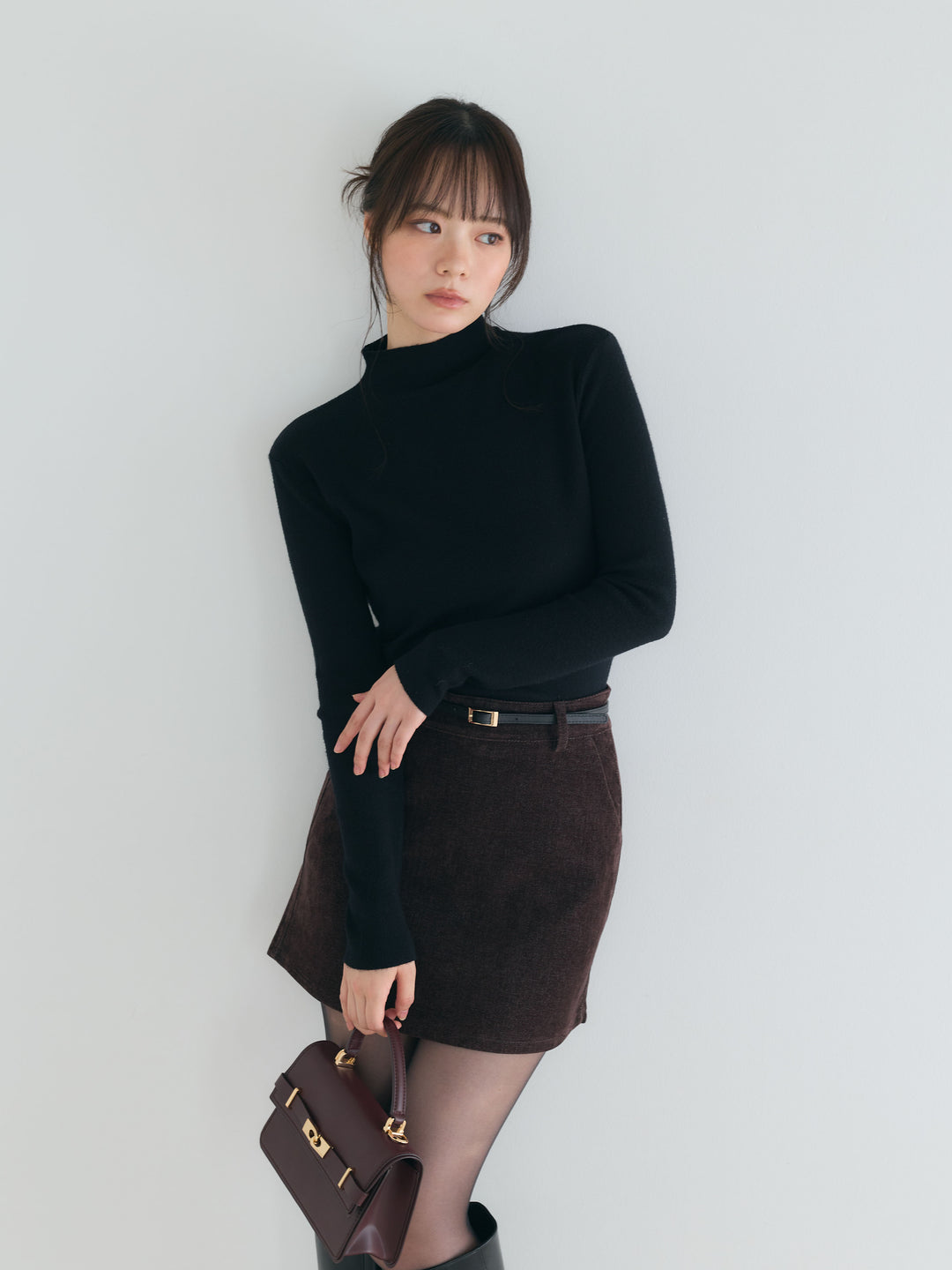 ベロアミニスカート