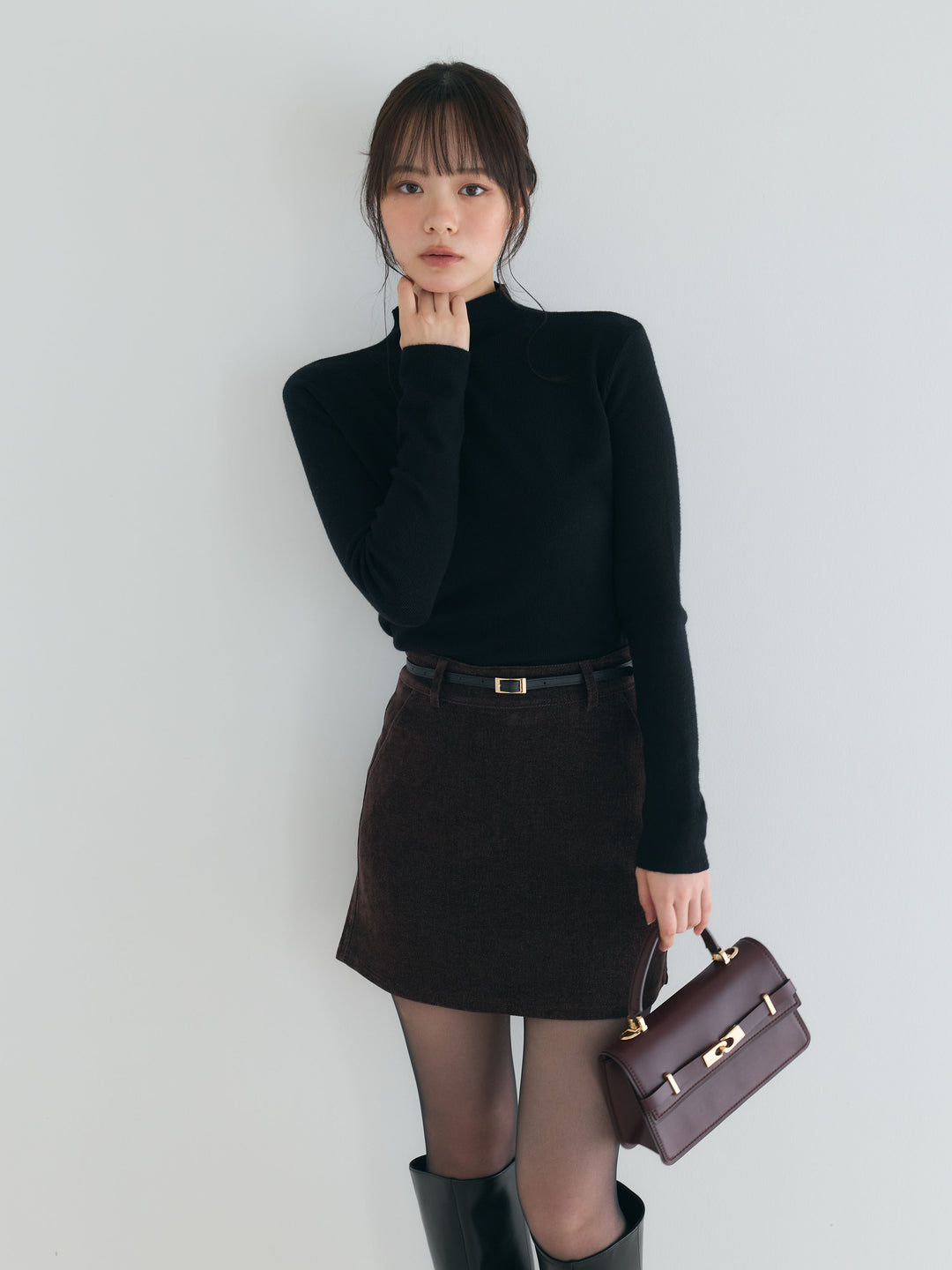 ベロアミニスカート