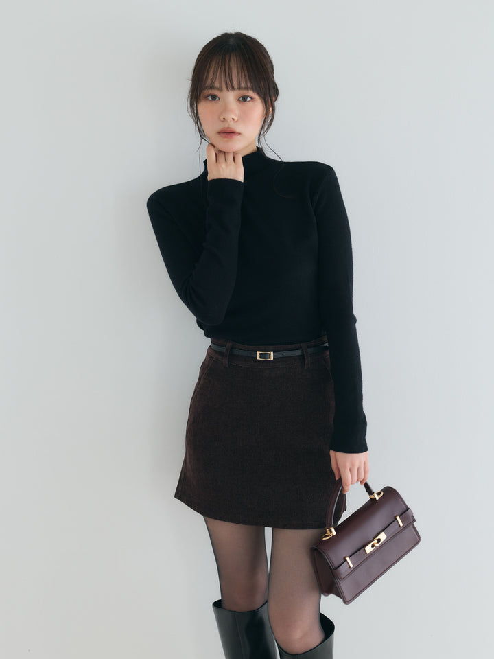 【SET】モックネックニットトップス+モックネックニットトップス(2set)