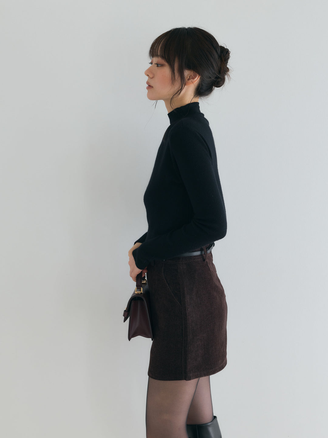 ベロアミニスカート