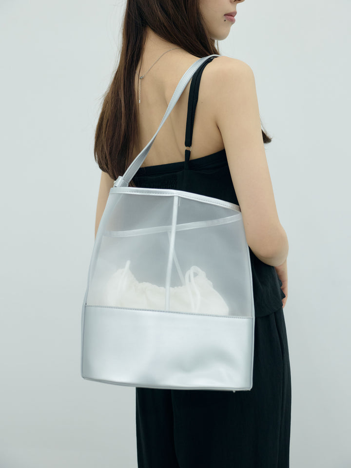 アシメデザインメッシュバケツBAG