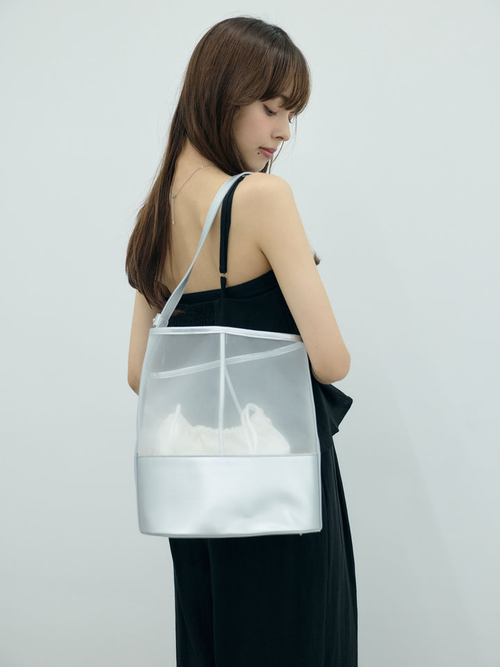 アシメデザインメッシュバケツBAG
