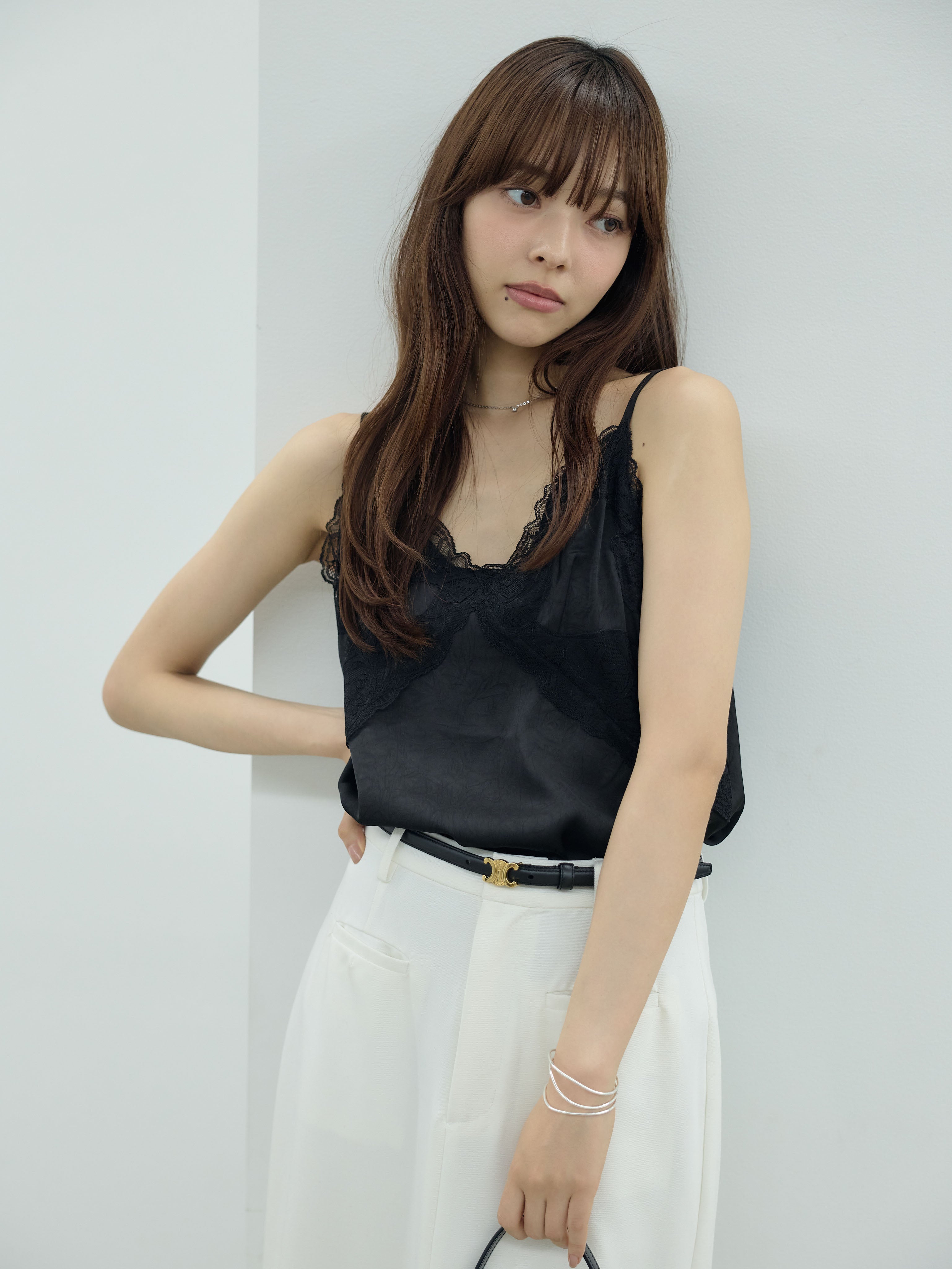 SET】レーストリムシワサテンキャミソール+【Essential】Authentic