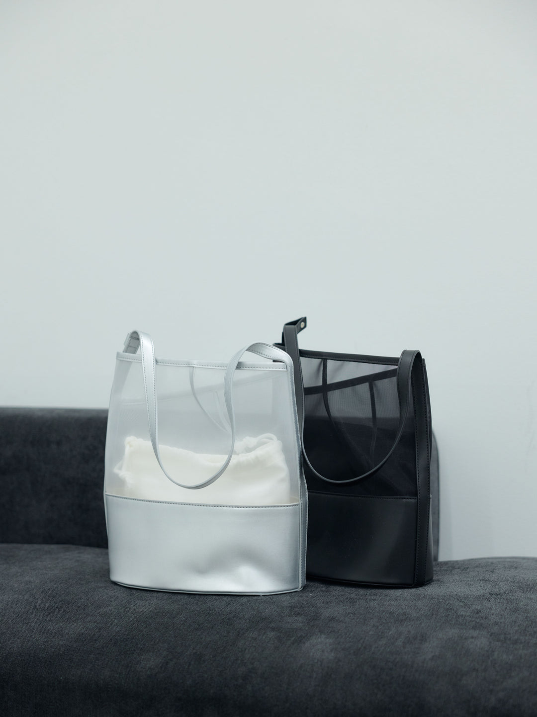 アシメデザインメッシュバケツBAG