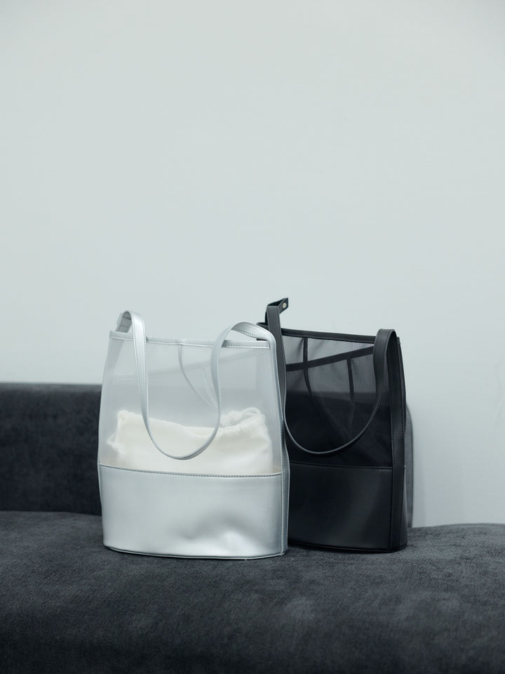 アシメデザインメッシュバケツBAG
