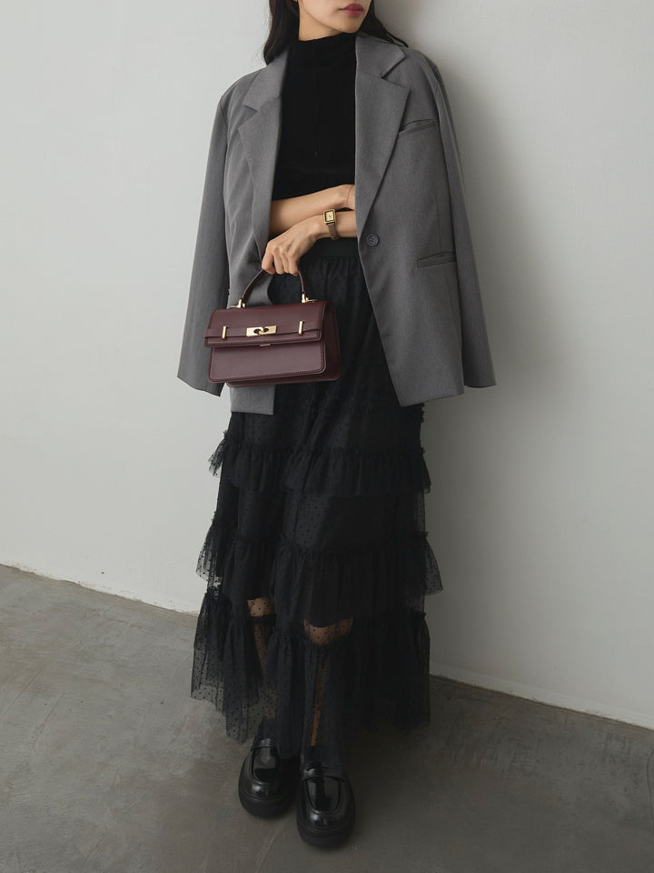 [予約]ドットチュールティアードスカート