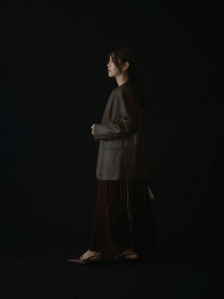 ベロアワッシャープリーツスカート
