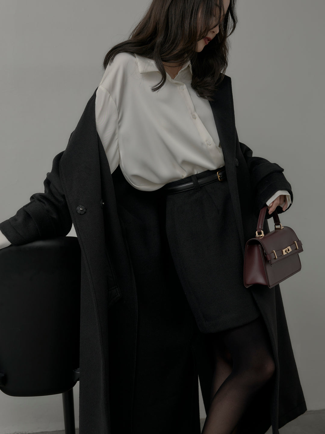 【Essential】ウールタッチミニスカート