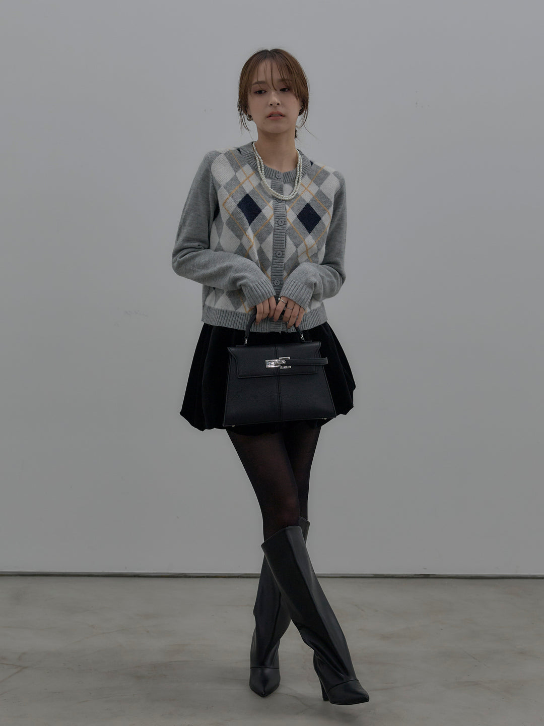 ベロアバルーンミニスカート(インパン付き)