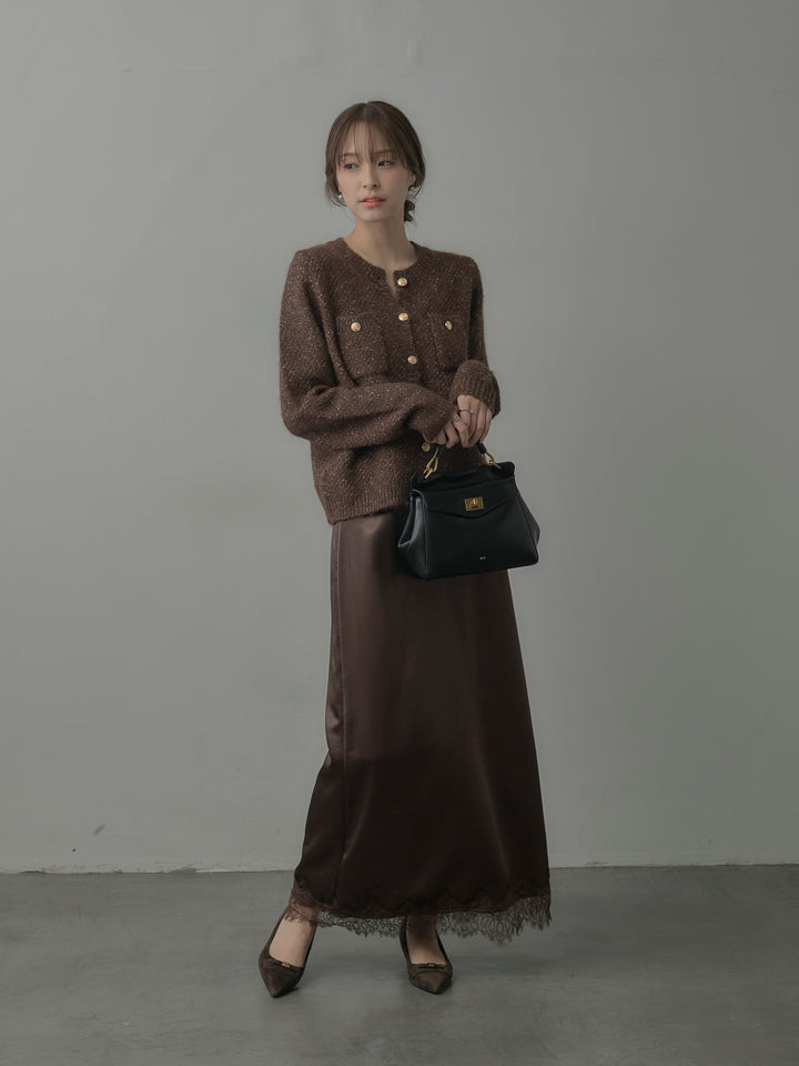 MIXニットゴールドボタンニットカーディガン