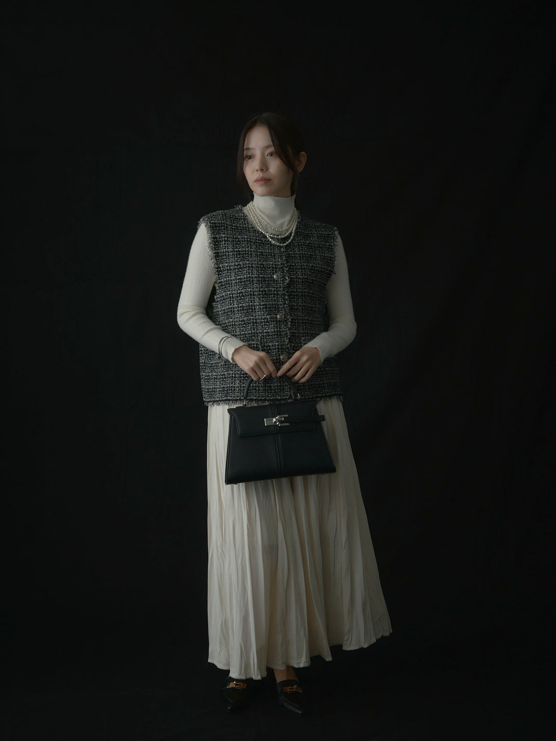 ベロアワッシャープリーツスカート