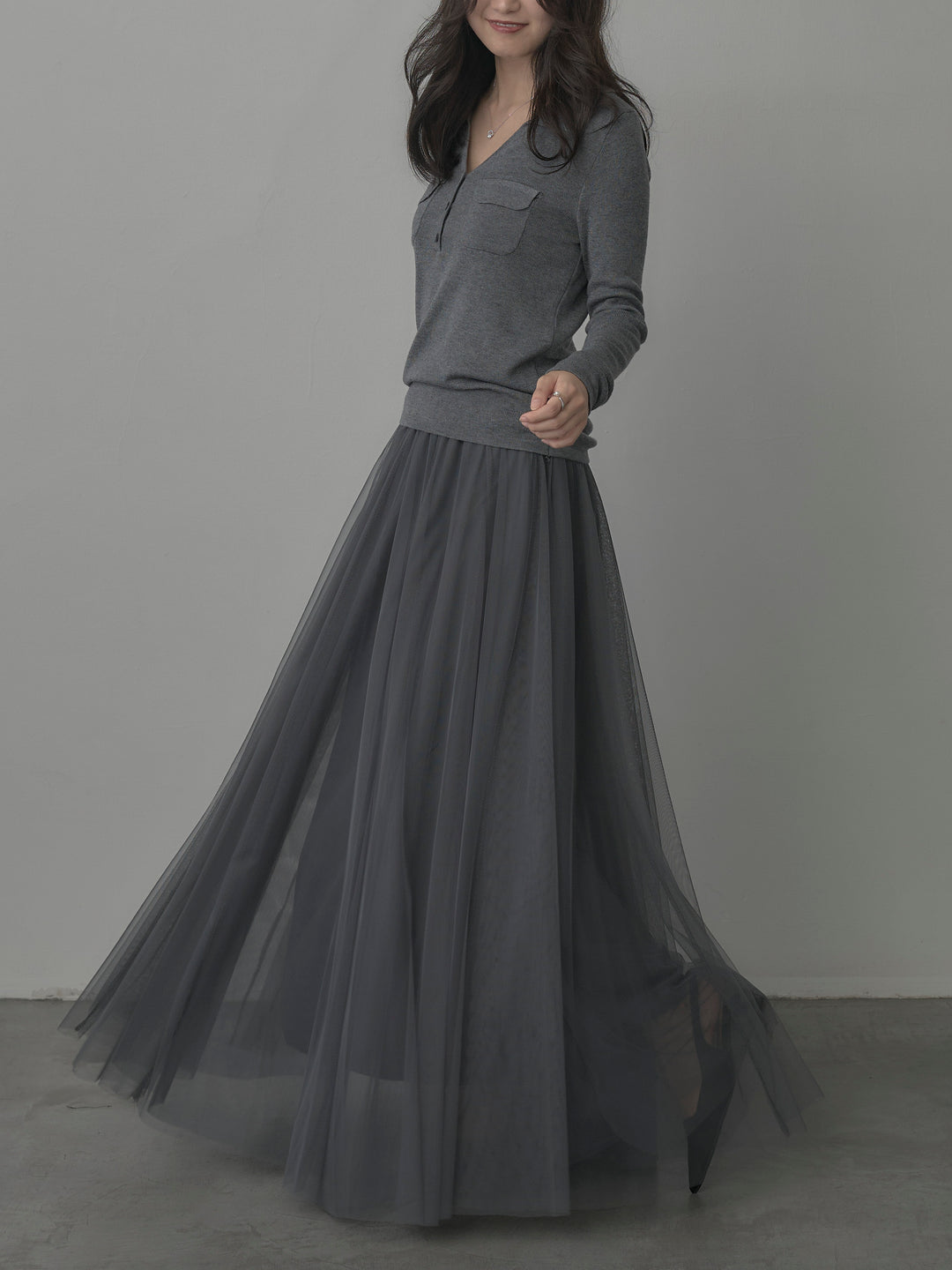 [予約]ボリュームチュールスカート【M】