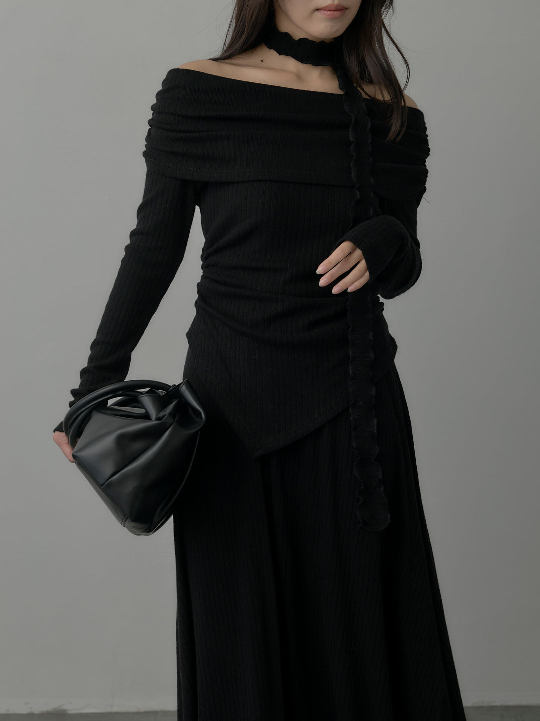 リブニットオフショルSETUP