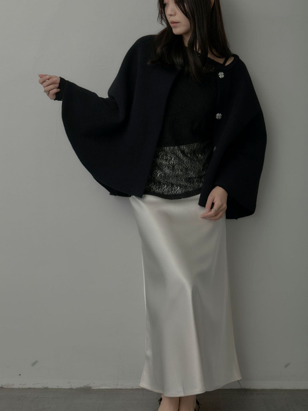 マフラー付き2WAYケープコート