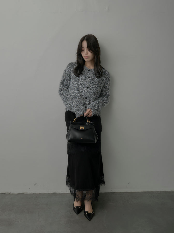 レースデザインフレアスカート