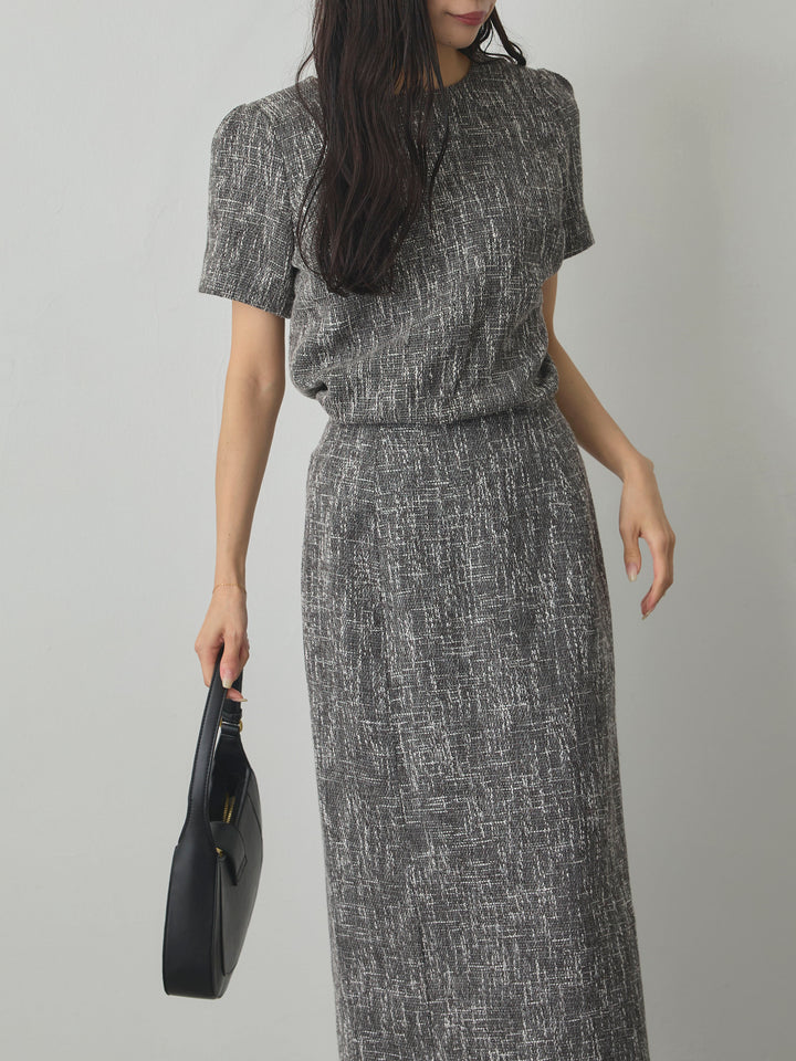 【Essential】ツイードペンシルスカート