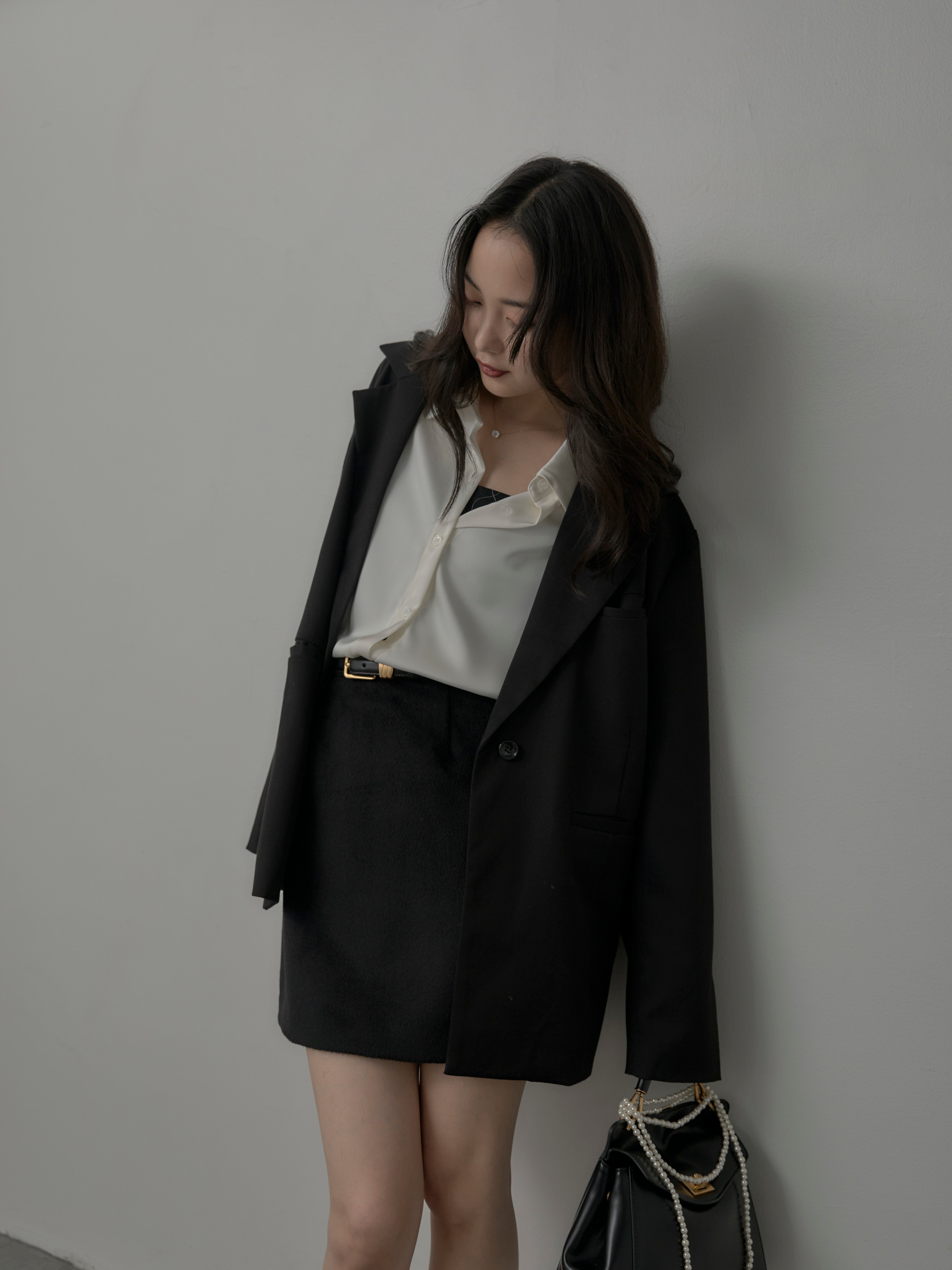 SET】【Essential】ボックスシルエットテーラードジャケット+