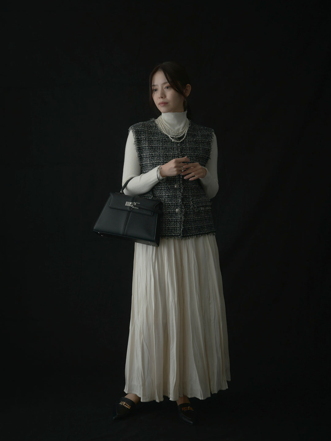 ベロアワッシャープリーツスカート