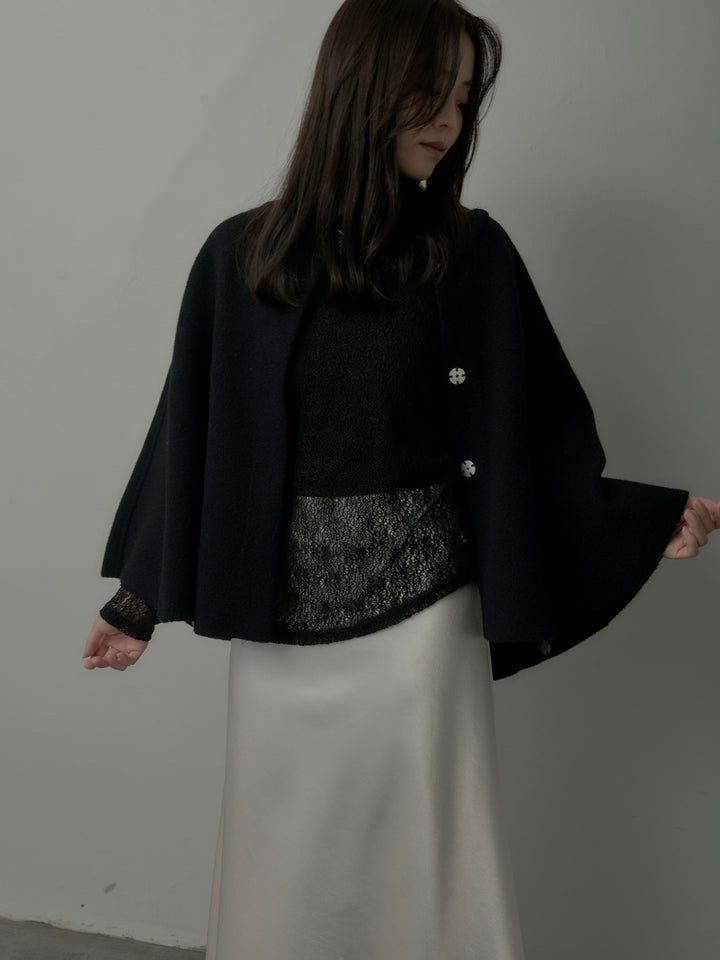 マフラー付き2WAYケープコート