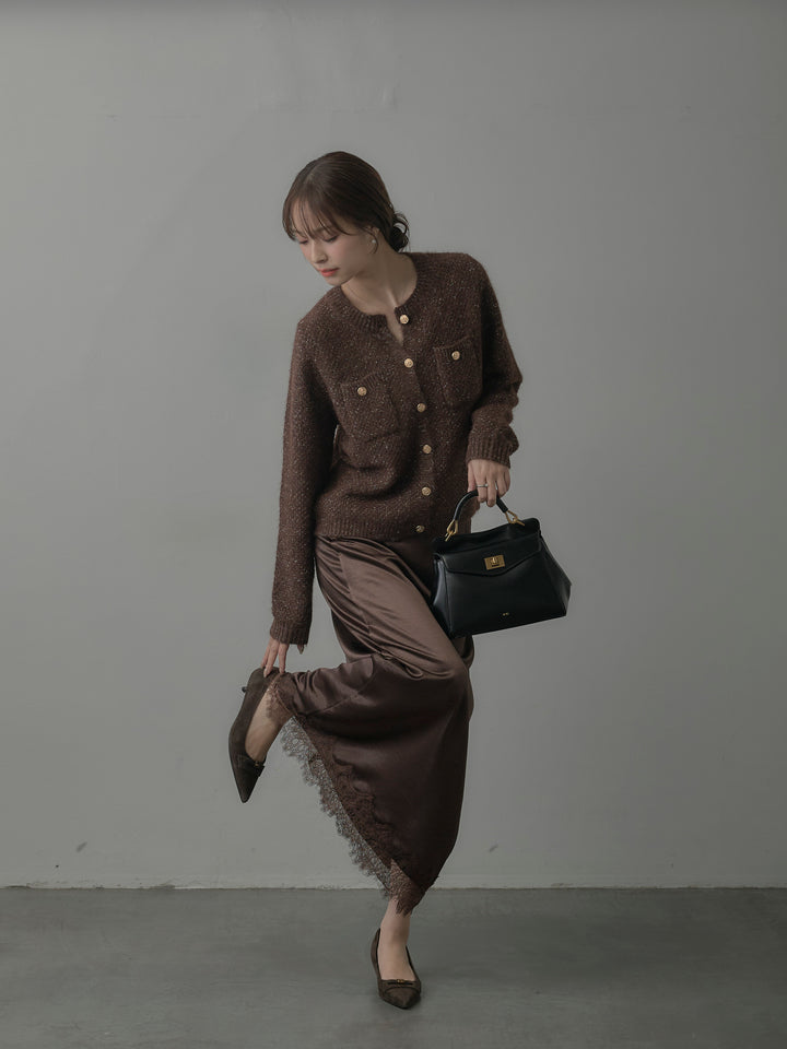 MIXニットゴールドボタンニットカーディガン