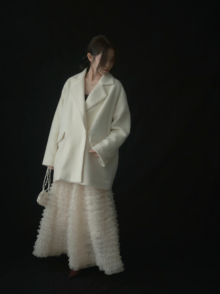 ドラマチックフリルチュールスカート