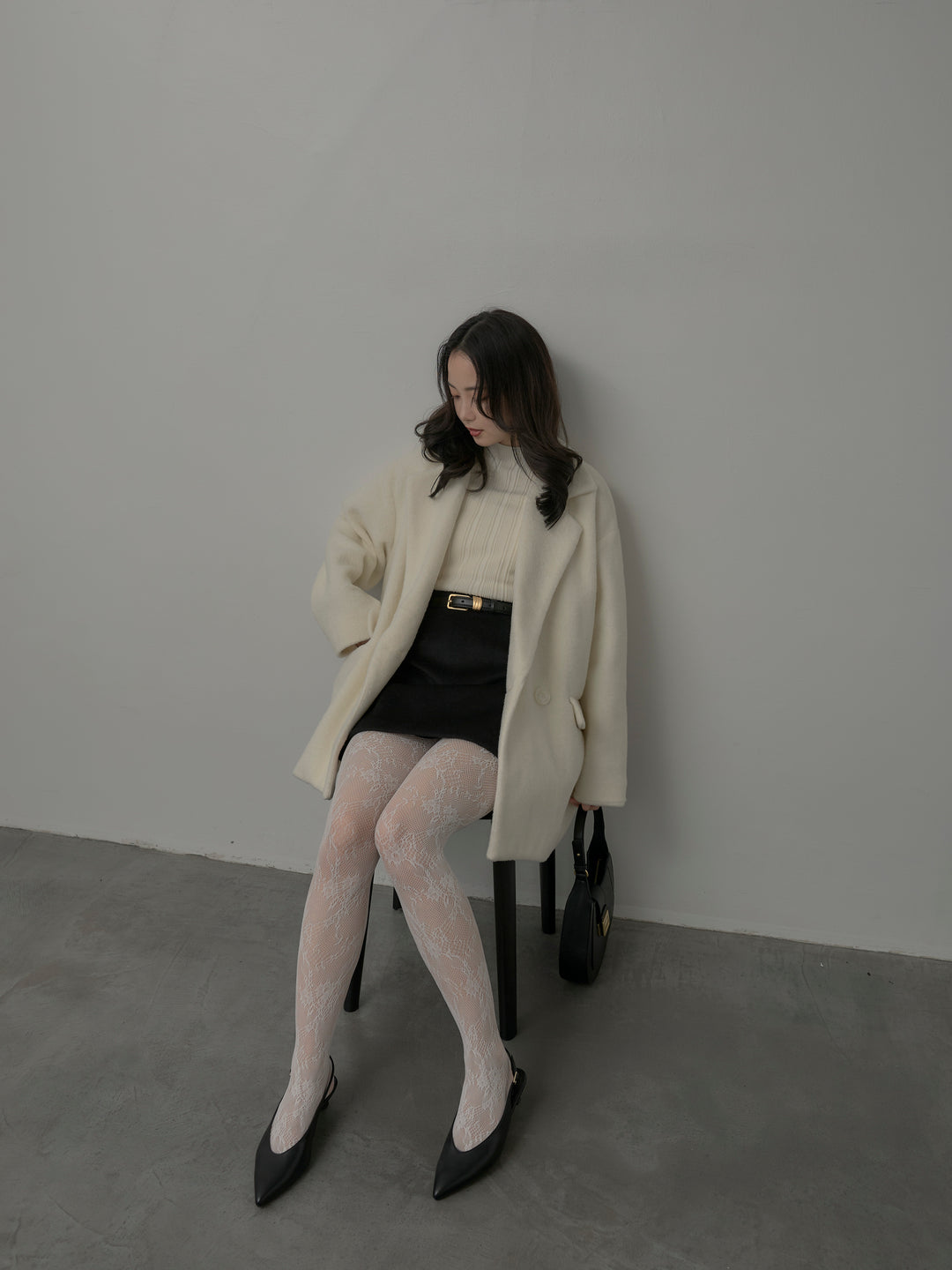 [予約]プチハイネックリブニットタンク