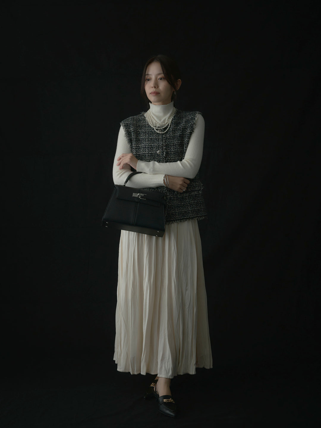 ベロアワッシャープリーツスカート