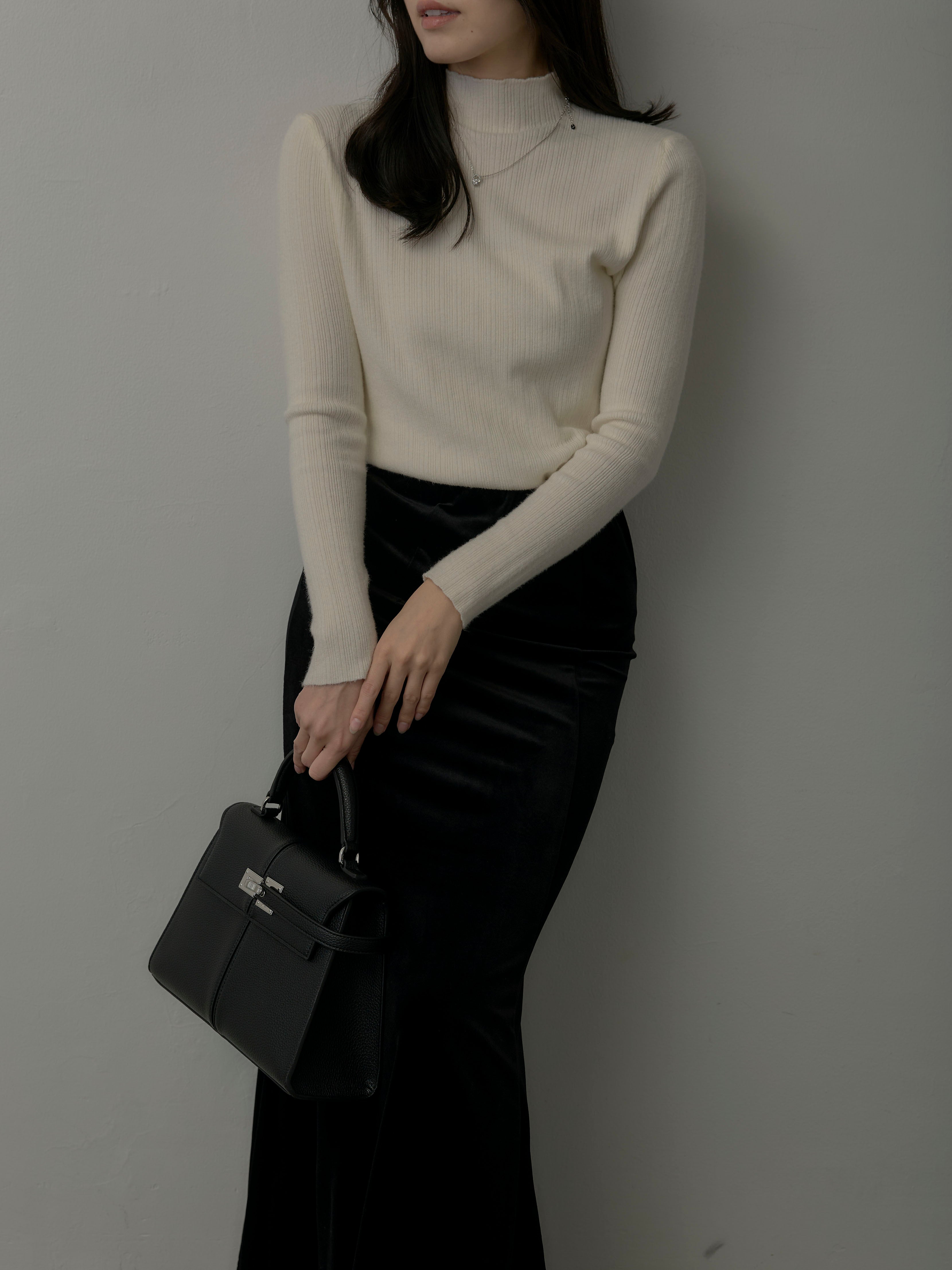 SET】リブニットタートルネック+ベロアマーメイドスカート(2set) – nairo