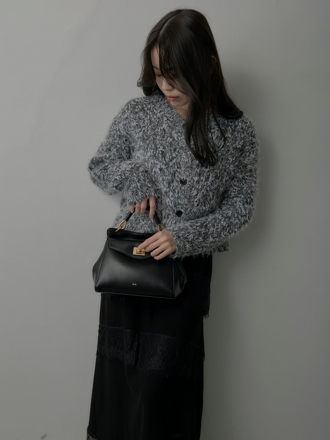 レースデザインフレアスカート